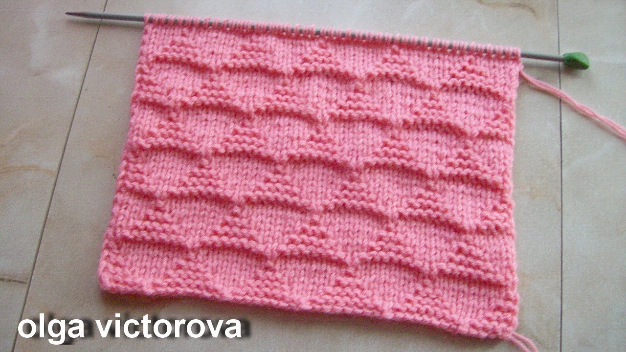 Плотный теневой узор 385 Вязание спицами