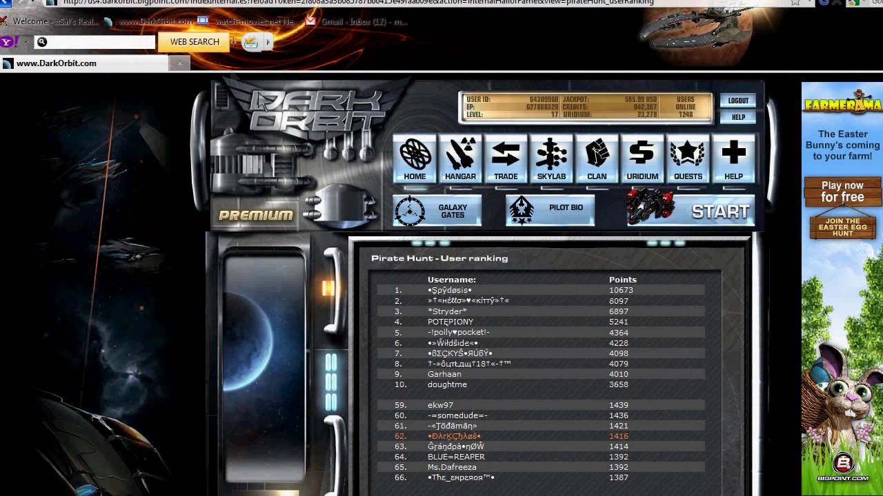 Darkorbit Zebek911 botting on Usa East3