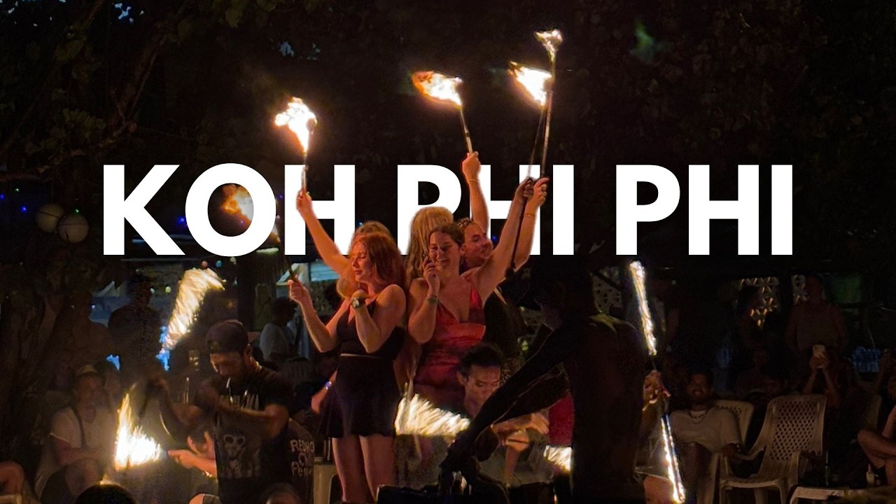 Krabi to Phi Phi 🇹🇭 Paradise Beach, Fire Shows & Crazy Night 😳🔥