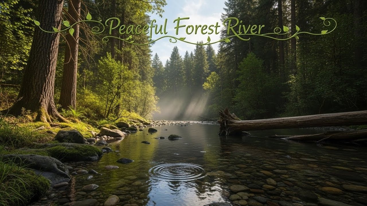 Forest Stream River 🌲🌊 Gentle Flowing Water for Sleep and Meditation #2508