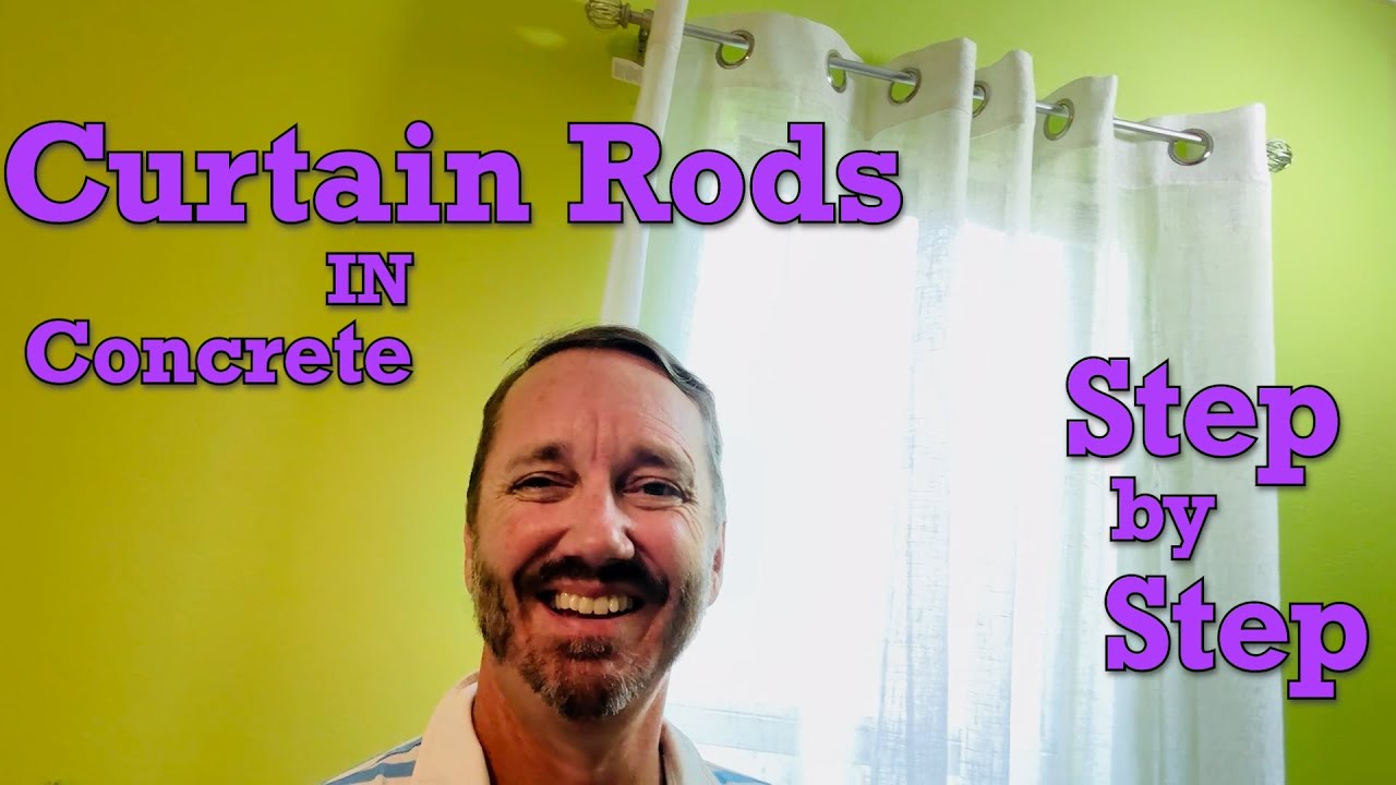 CURTAIN ROD Install - STEP by STEP - CONCRETE Wall - What Would Dad Do?