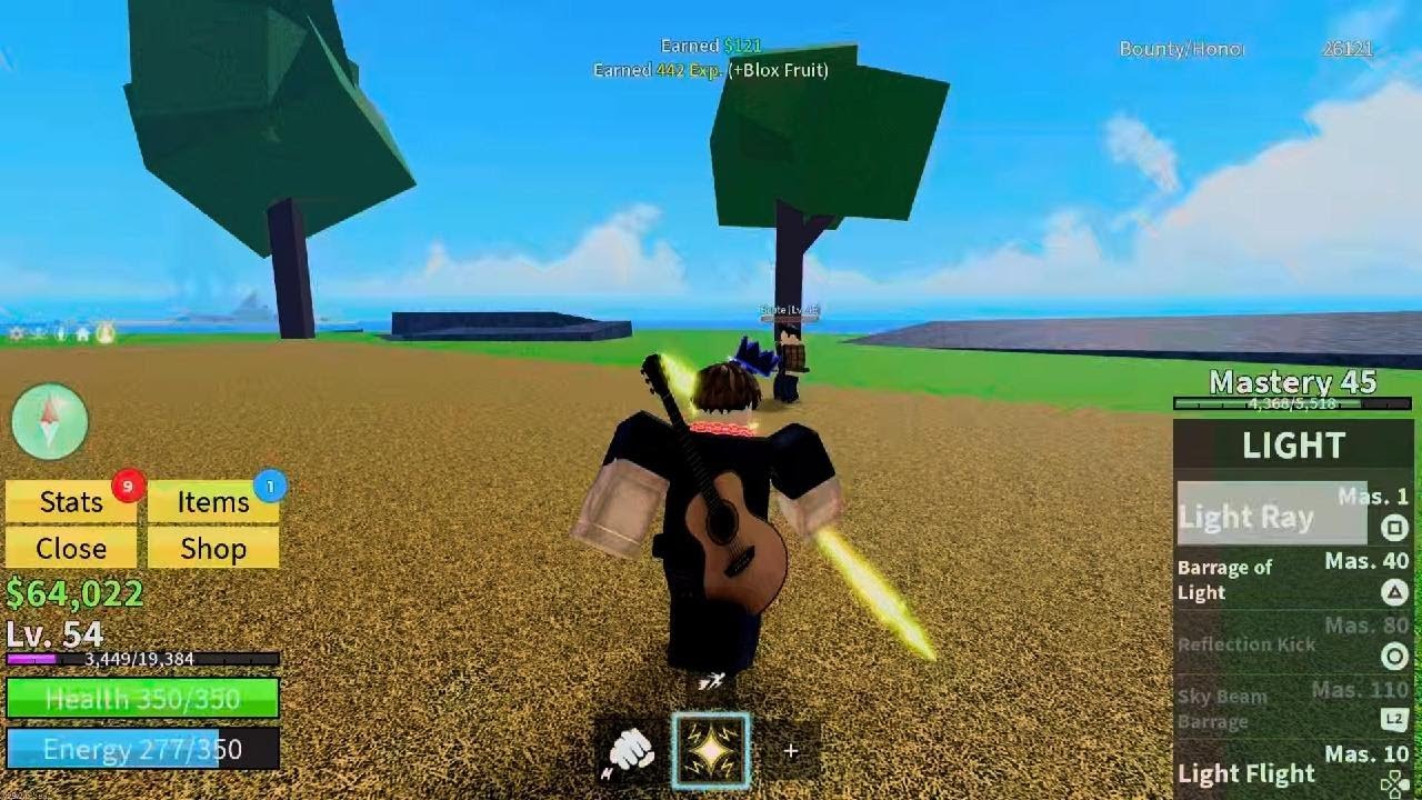 Playing bloxfruit whith Luke