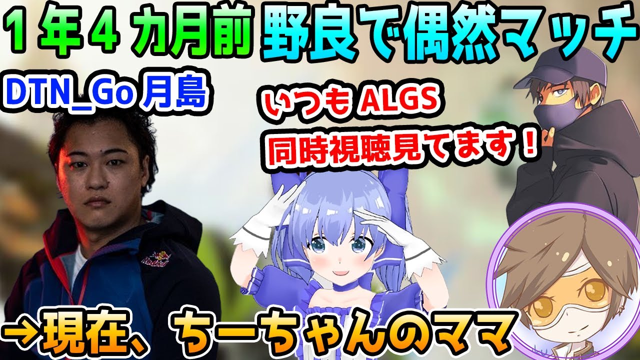1年4ヶ月前に野良で偶然マッチ→ちーちゃんのママとなったGo月島との出会い【ALGS/勇気ちひろ/デューク/ゆきお/にじさんじ/DTN/なんもしてねぇ/切り抜き/APEX】