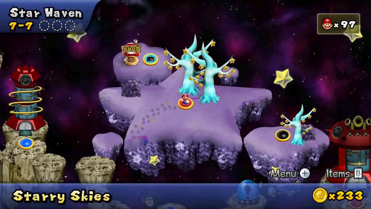 Newer Super Mario Bros. Wii v1.30 - Mundo 7 - Sky Mountain & Starry Skies (100%)