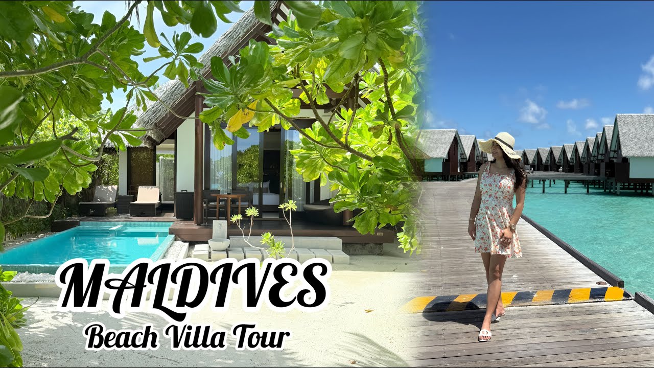 Maldives Sunset Beach Private Pool Villa Tour - Heritance Aarah