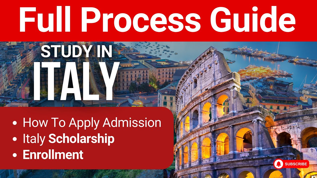 Study in Italy Complete Process Step by Step 🇮🇹 | Scholarships in Italy | How to Apply