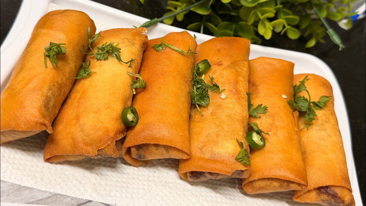 😋Ramadan special crispy spring rolls.