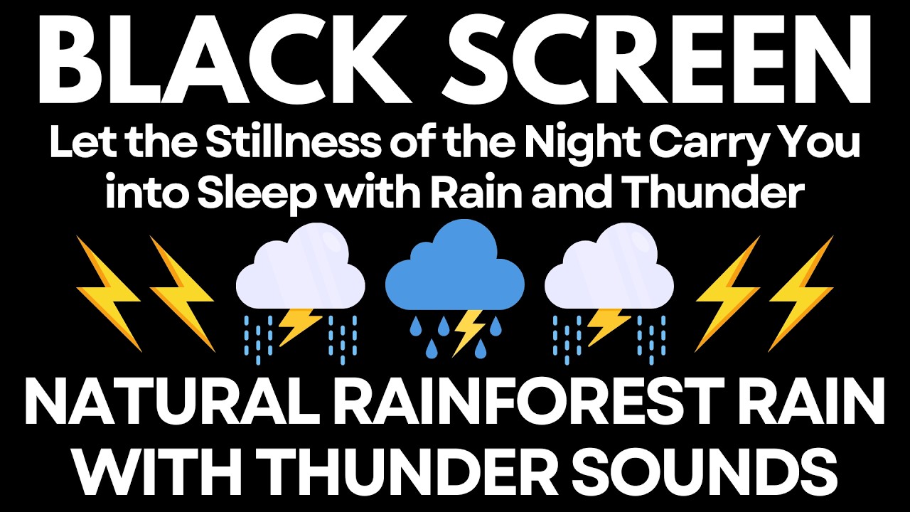 Let the Stillness of the Night Carry You into Sleep with Rain and Thunder | No Ads - Beat Insomnia