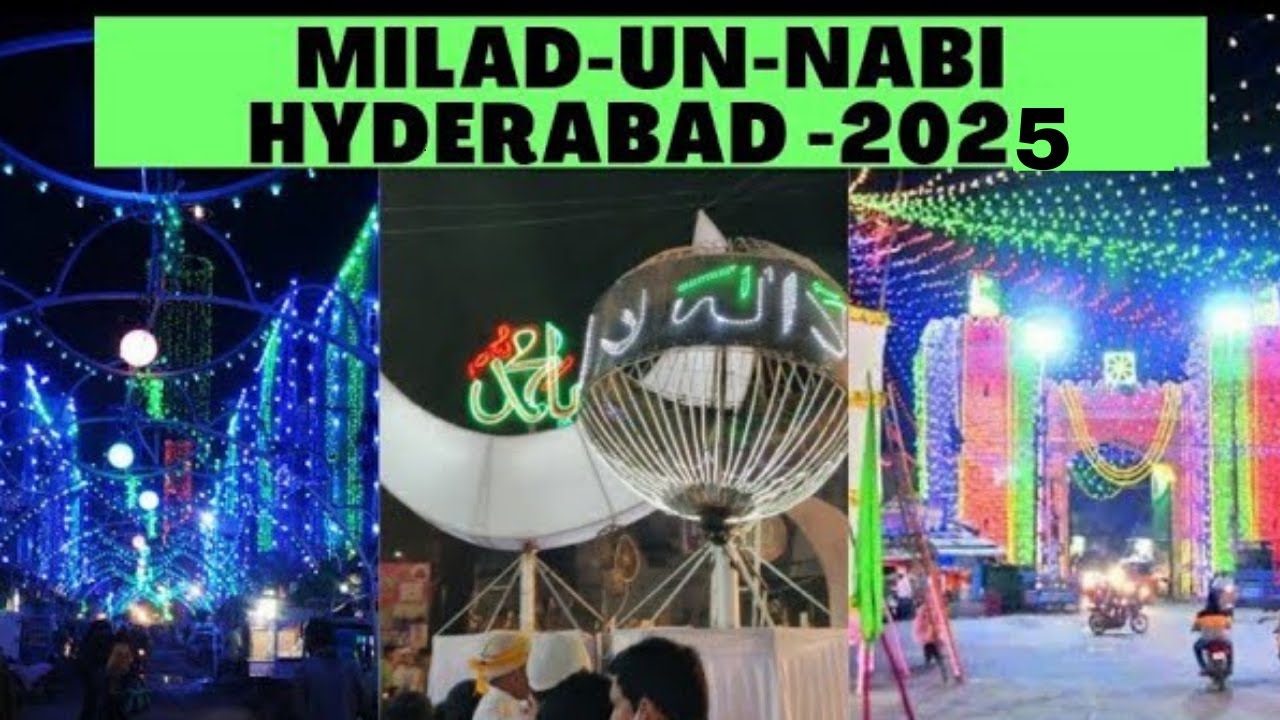 Live #milad un #Nabi #Juloos Preparations #OldCity In 2025 Milad un Nabi #Celebration In #Hyderabad