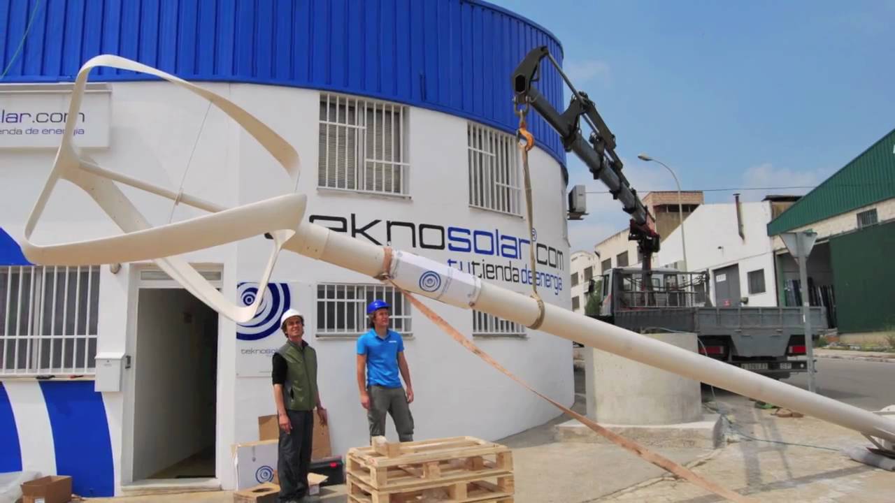 Videoinstalacion Aerogenerador Pramac WT1kW en Teknosolar