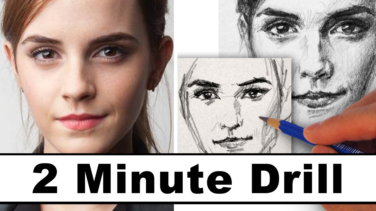 How to Draw Emma Watson in 2 Minutes