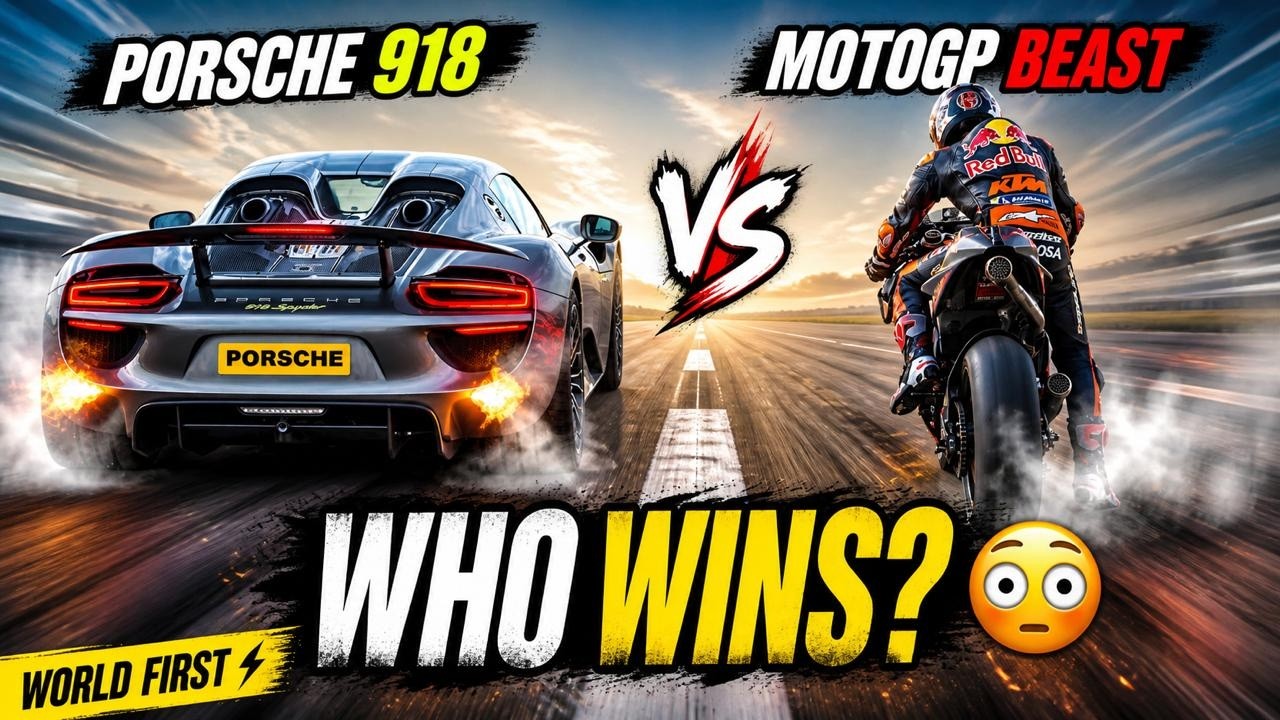 Porsche 918 Spyder vs Red Bull MotoGP Bike 🚀 |  carwow