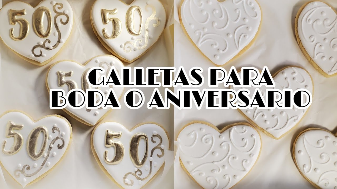 GALLETAS PARA BODA O ANIVERZARIO FACILES  Y NIVEL INTERMEDIO