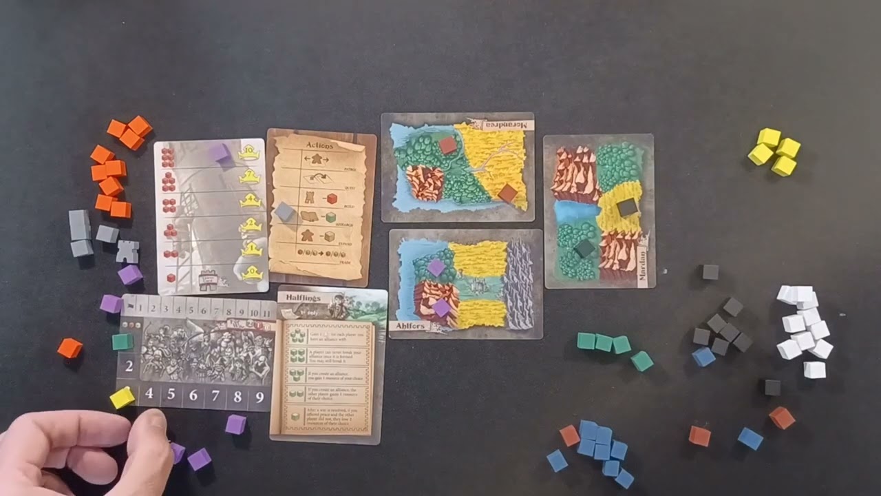 How to play Ultra Tiny Epic Kingdoms board game review Gamelyn Games setup AmassGames Almes 4x rules