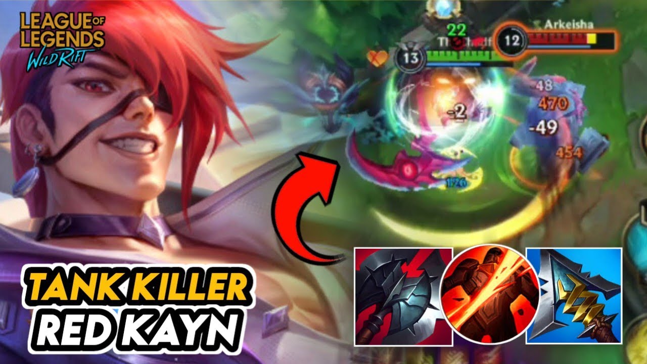 RED KAYN ULTIMATE TANK KILLER BUILD! (60K DAMAGE DEALT) | Wild Rift Patch 6.0d