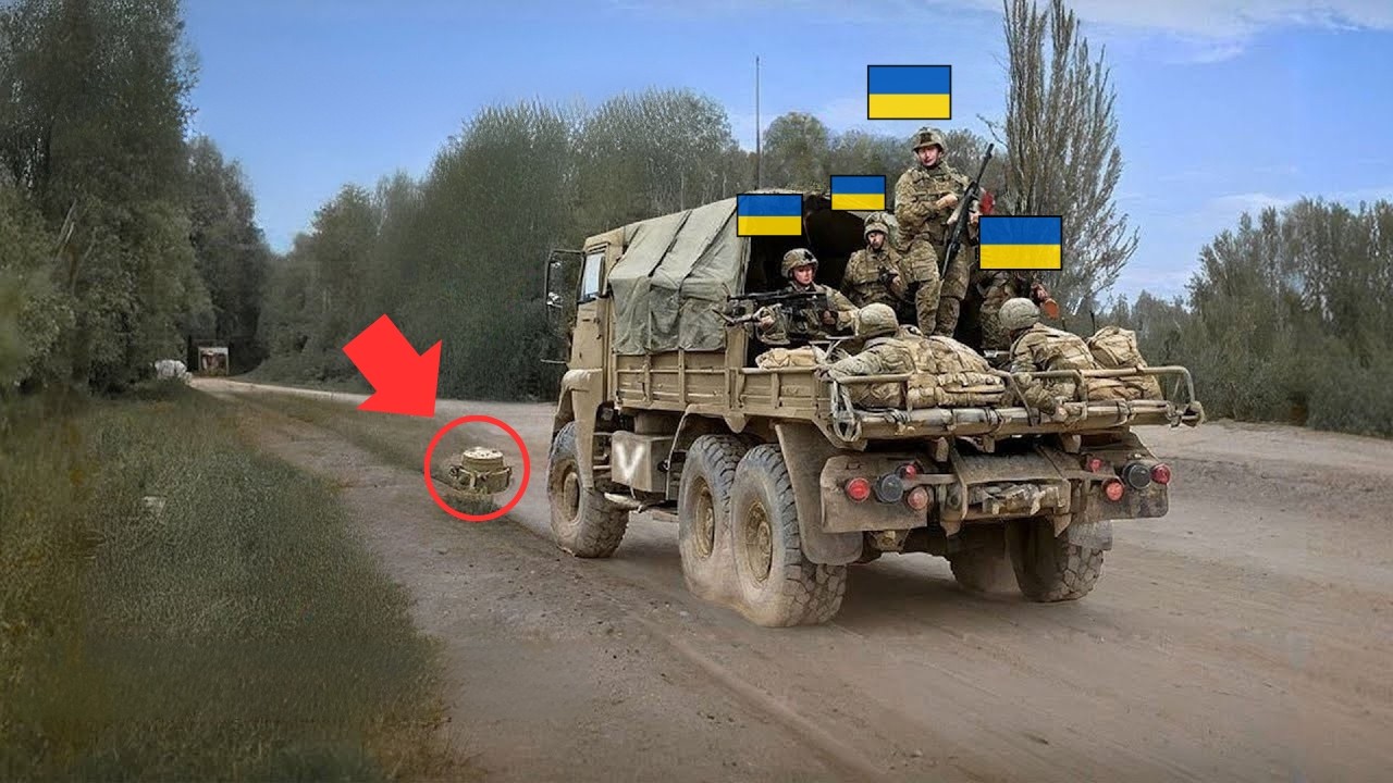 Смертоносная противотанковая минная ловушка для украинских сил!