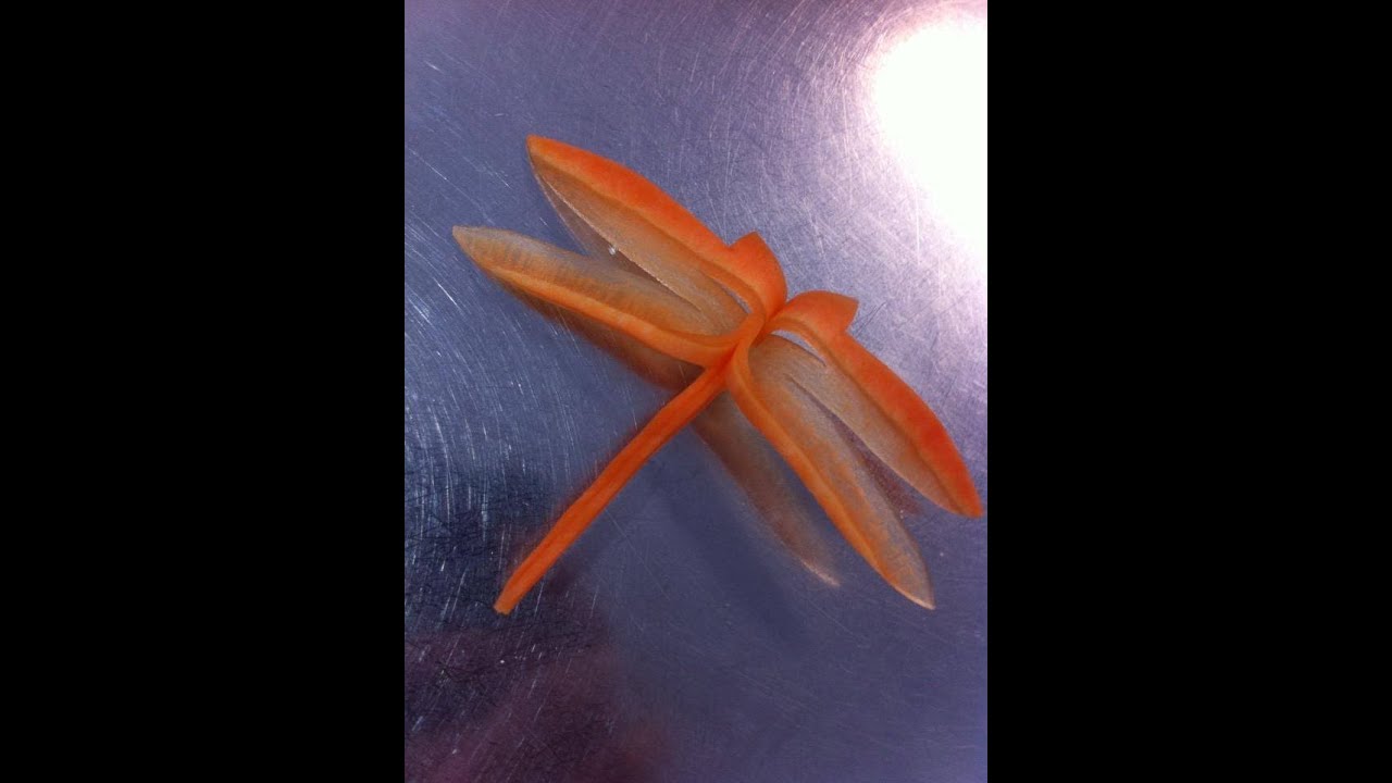 Fruit And Vegetable Carving : Dragonfly Carrot !!
