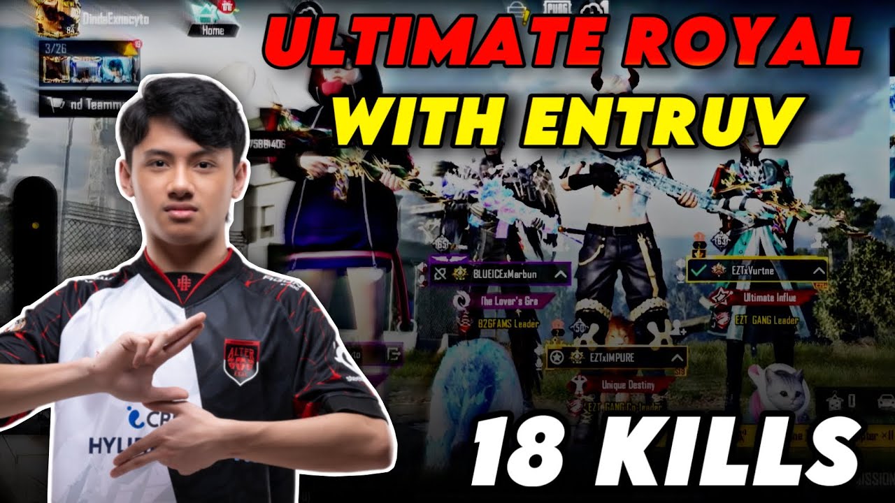 GAMEPLAY AE ROSEMARY😱ULTIMATE ROYAL 18 KILL SENDIRI MABAR BARENG ENTRUV🔥GAME PRO PLAYER PUBG MOBILE
