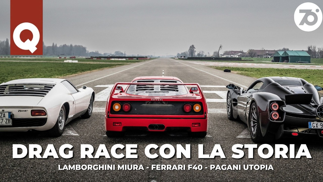 F40 Vs MIURA Vs PAGANI UTOPIA: la scuola ITALIANA delle SUPERCAR