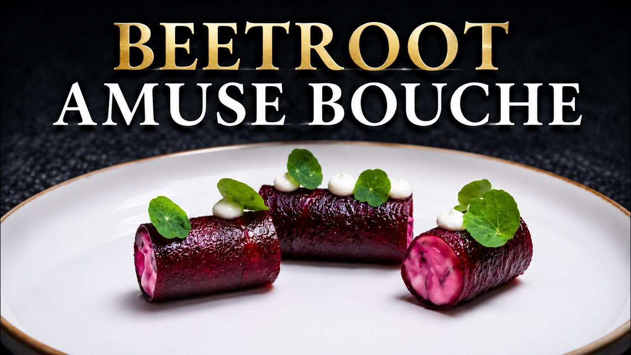 Learn to make BEETROOT CYLINDERS at home | Fine Dining Amuse Bouche