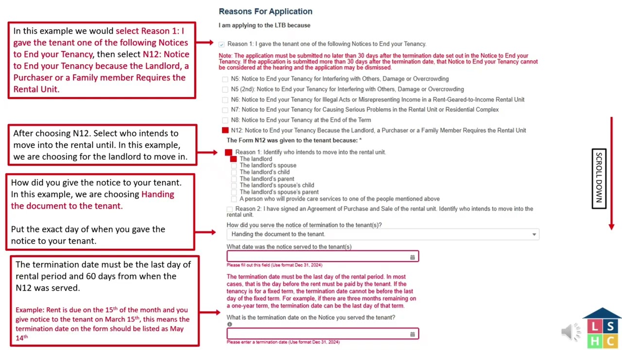 Tribunals Ontario Portal: N12/L2 Process