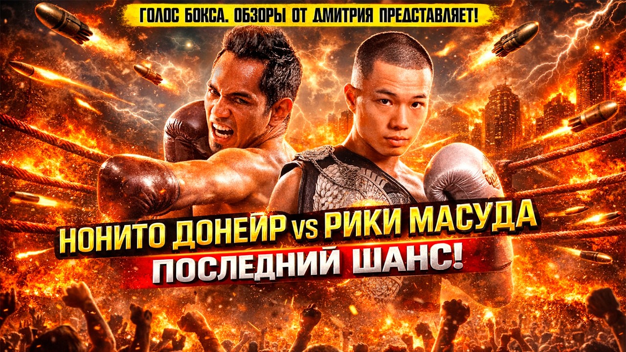 МОЛОДОЙ НОКАУТЕР против ЖИВОЙ ЛЕГЕНДЫ! Обзор боя Рики Масуда - Нонито Донэйр