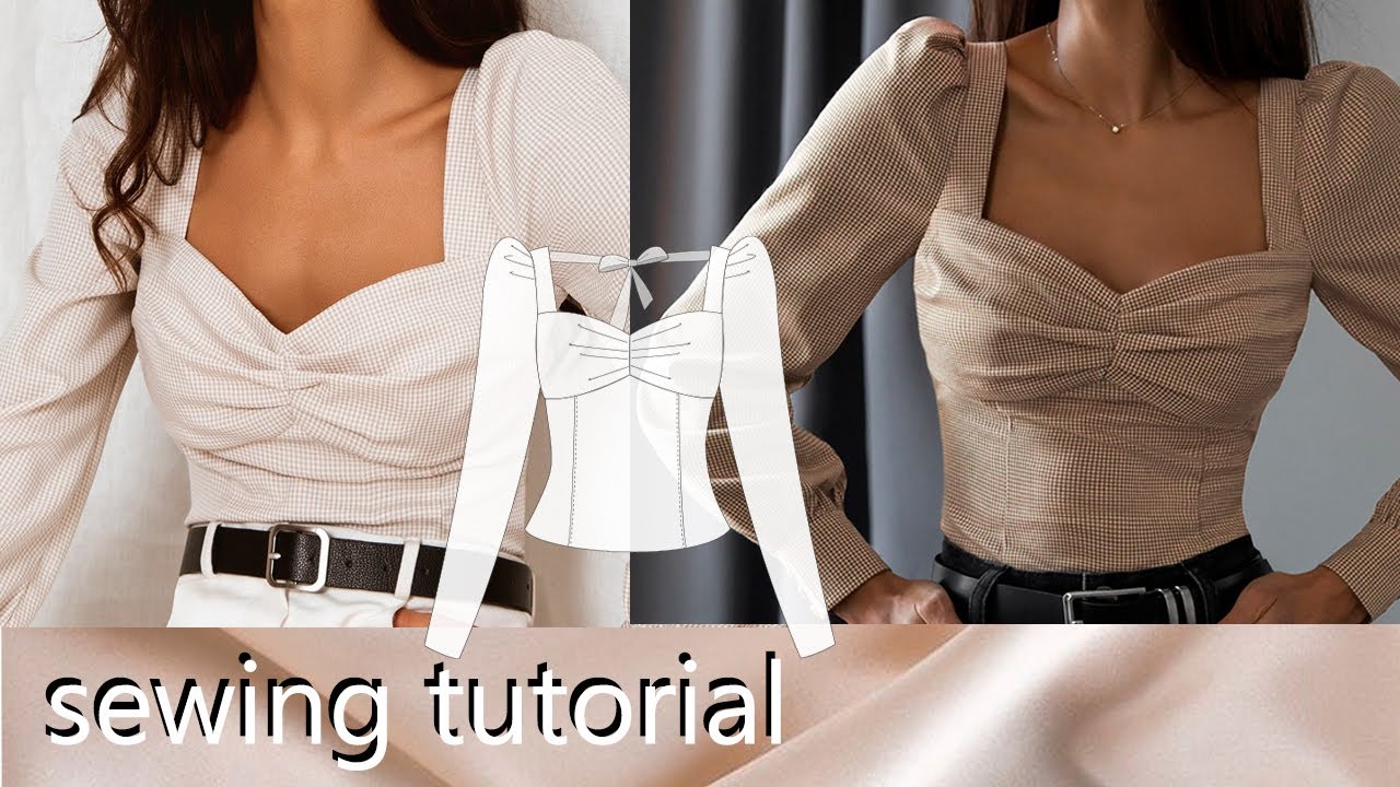 BLUSA CON RECOGIDO AL FRENTE - LAZO ESPALDA download pdf pattern