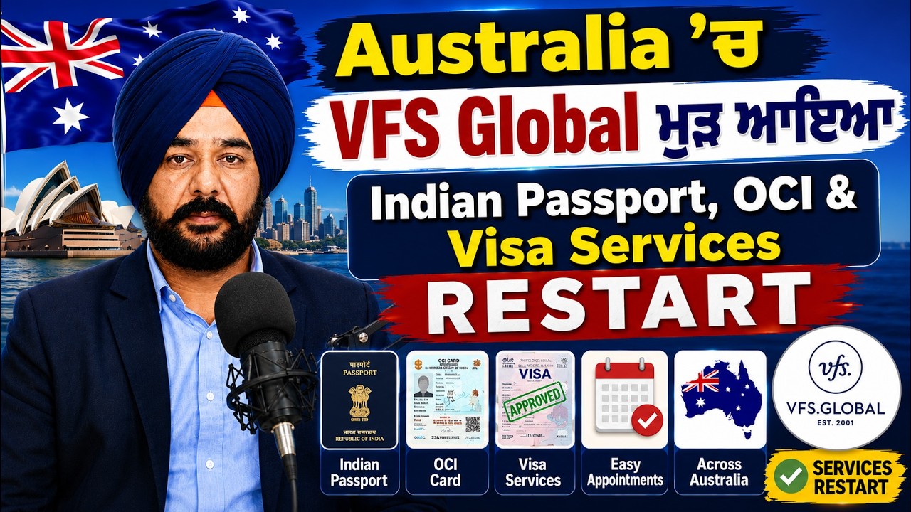 VFS Global Returns in Australia | Indian Passport, OCI & Visa Services Restart | Full Update 2026