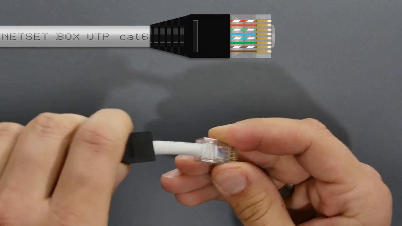 Krimpování konektoru RJ-45 na UTP kabel kategorie 6