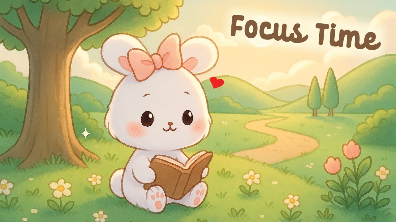 Focus Time Lofi 📚🌷 4 Hour Happy Cute Lofi Song 🐇 Bunny Lofi 🥕 relaxing music 🌲 [Lofi Hip Hop]
