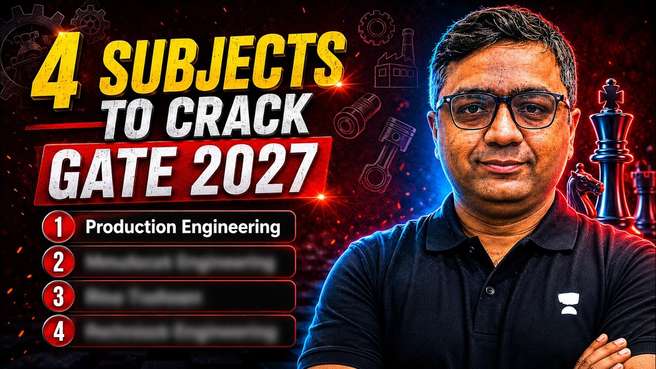 Prepare These 4 Subjects to Crack GATE 2027 ft. Mechanical🔥