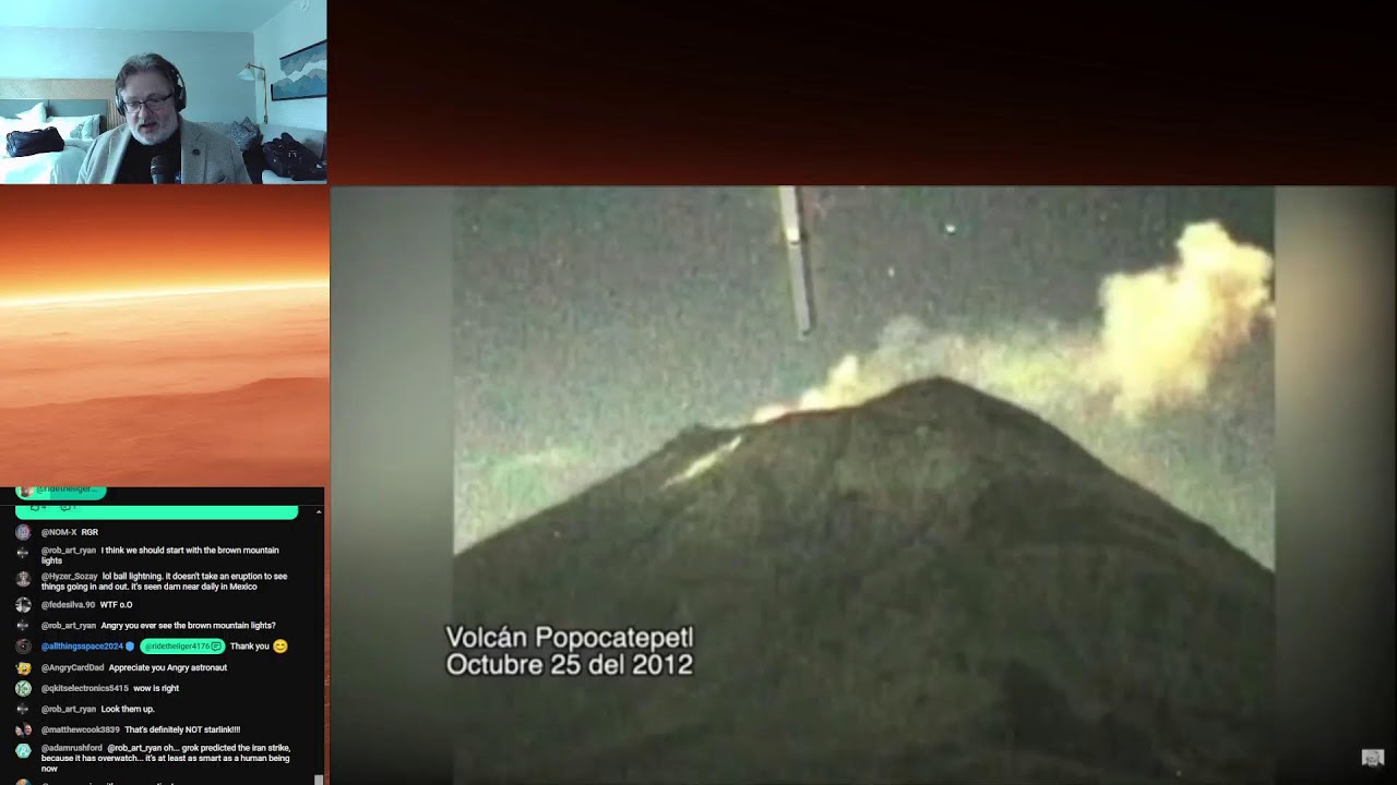 Watch UFOs and Volcano footage with Angry!