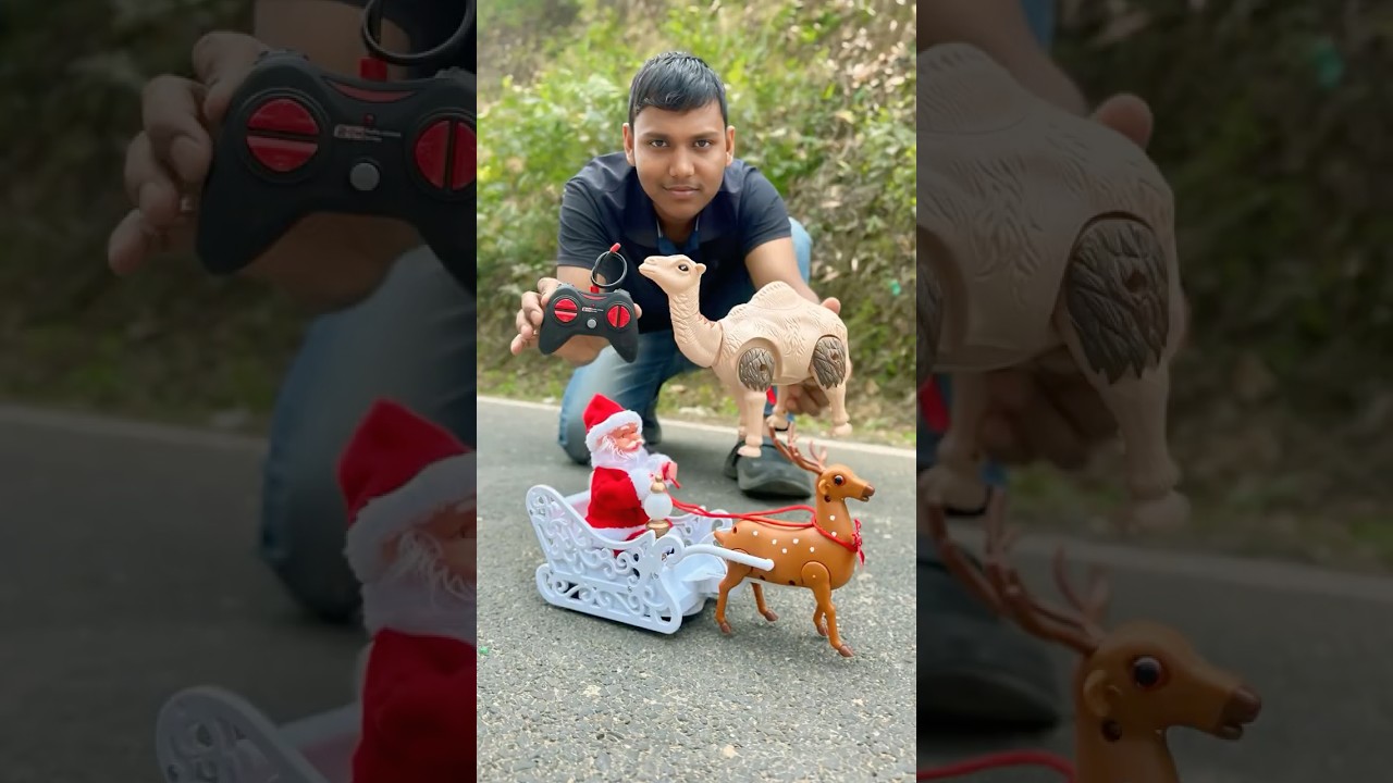 Верблюд на дистанционном управлении с санями Санта-Клауса и оленями &mdash; подарок 🎁