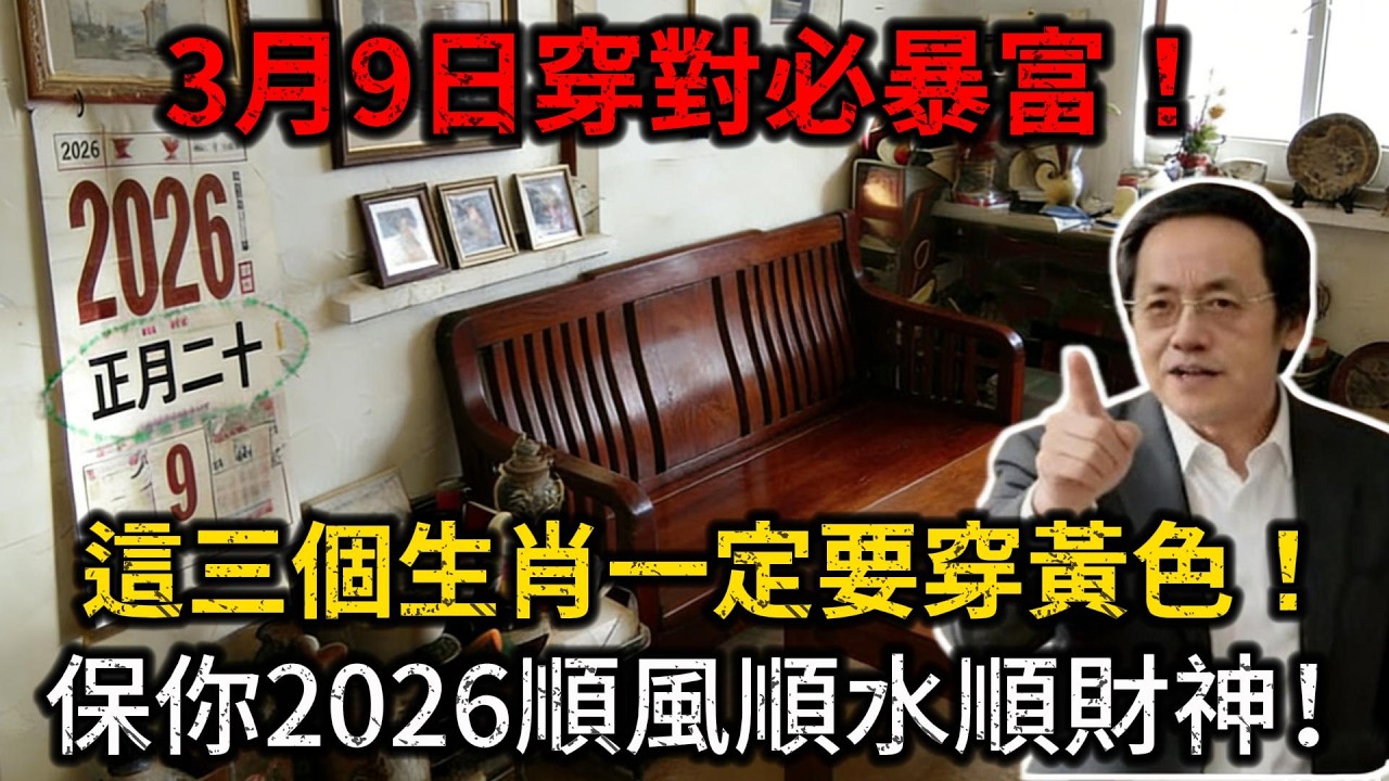 倪海廈：3月9日穿對運勢一路開掛！這3大生肖穿黃必暴富，4種人必須穿白！#倪海廈 #黃帝內經 #驚蟄養生 #生肖運勢