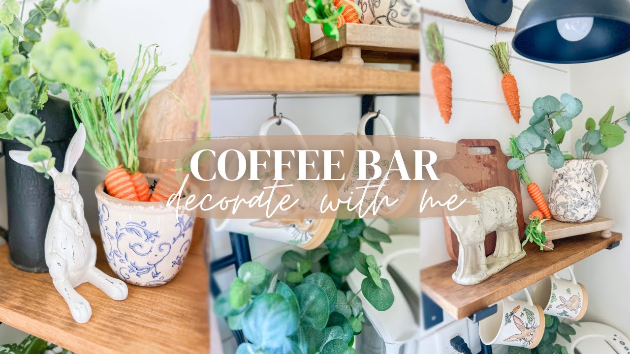 DECORATE WITH ME // SPRING COFFEE BAR // COTTAGE FARMHOUSE DECOR // CHARLOTTE GROVE FARMHOUSE
