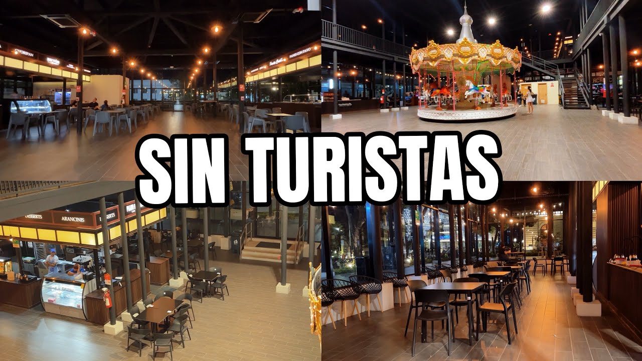 Restaurantes vacíos, así luce la Plaza Universitaria de el Centro Histórico de El Salvador 