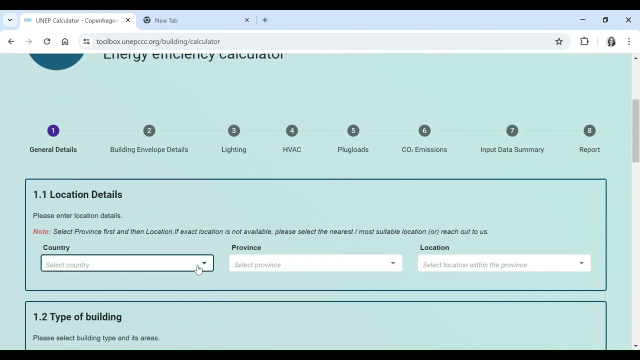 Building Energy Efficiency Calculator tutorial