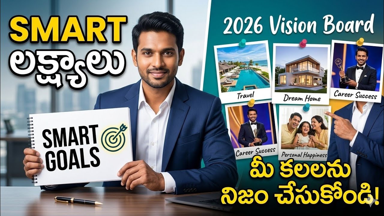 SMART Goals అంటే ఏమిటి? Vision Board ఎలా తయారు చేయాలి? | Goal Setting Guide in Telugu
