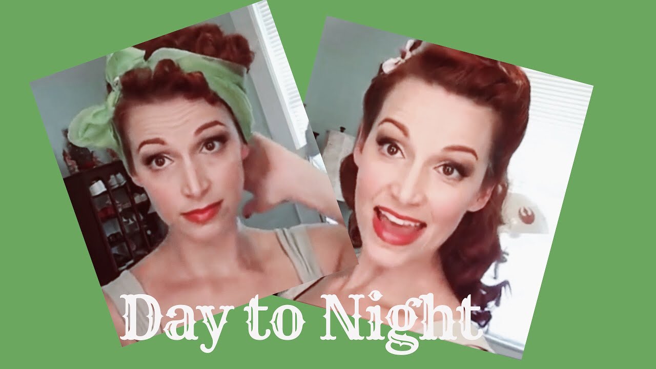 Daytime Scarf Updo to Evening 1940’s Glam!