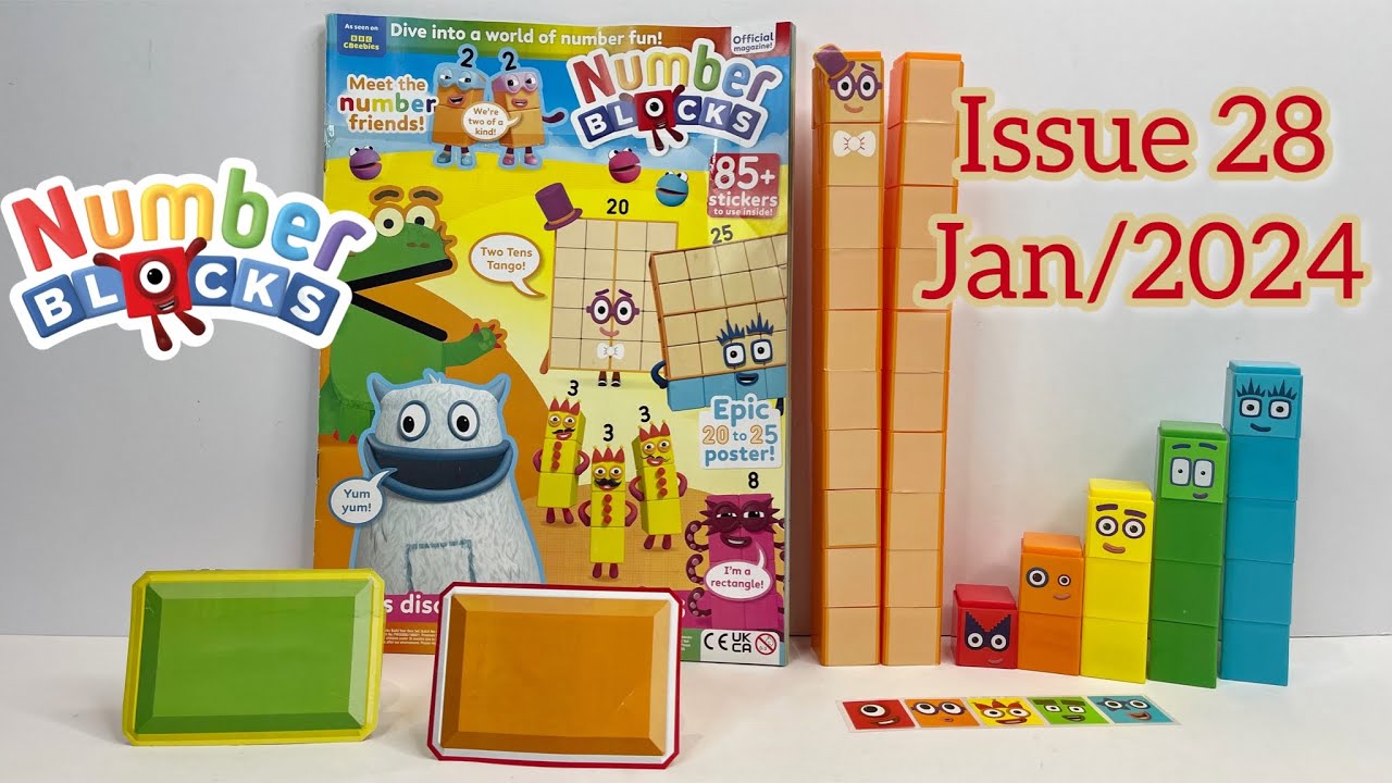 Numberblocks magazine, issue 28, Jan/2024, with 20 - 25 blocks 1️⃣2️⃣3️⃣4️⃣5️⃣.  #numberblocks