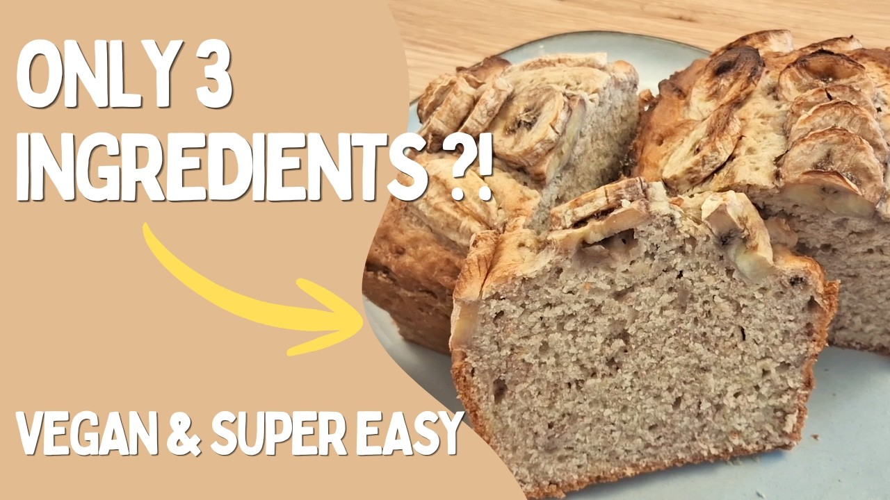 Only 3 Ingredients?! The easiest vegan banana bread