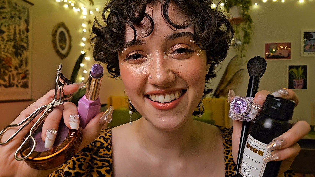 ASMR Fast and Aggressive Makeup Application 💄 (doing your makeup, clicky whispers, layered sounds)