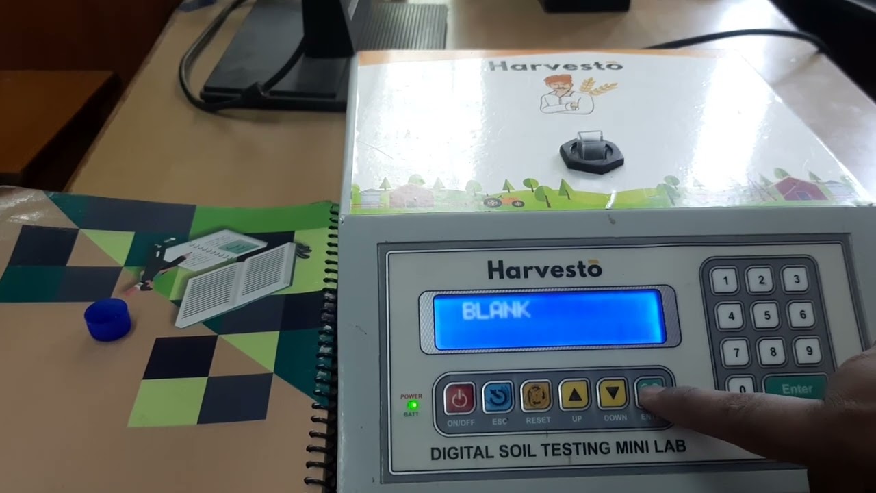 How to calibrate a harvesto machine for calculating potassium testing soil.