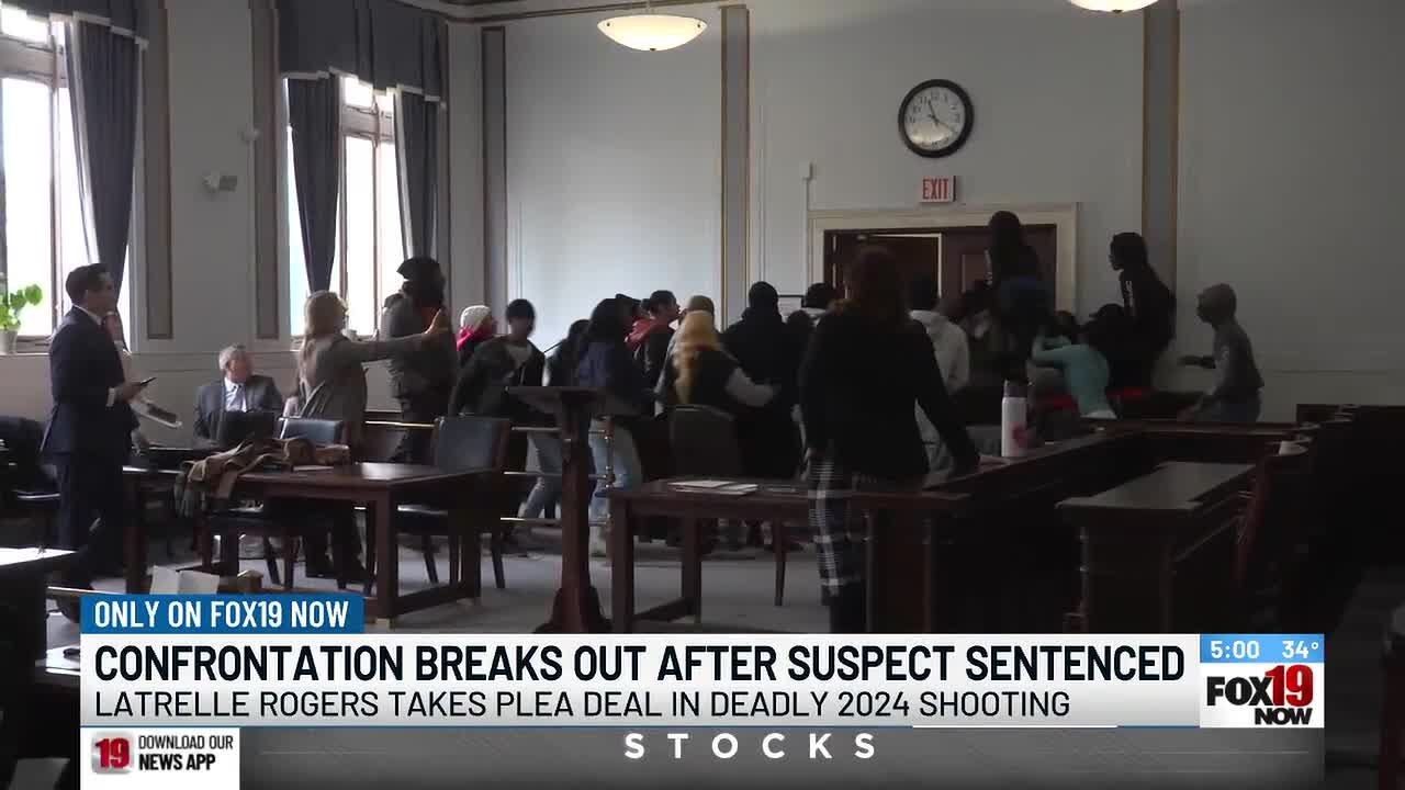Confrontation breaks out after suspect sentencing