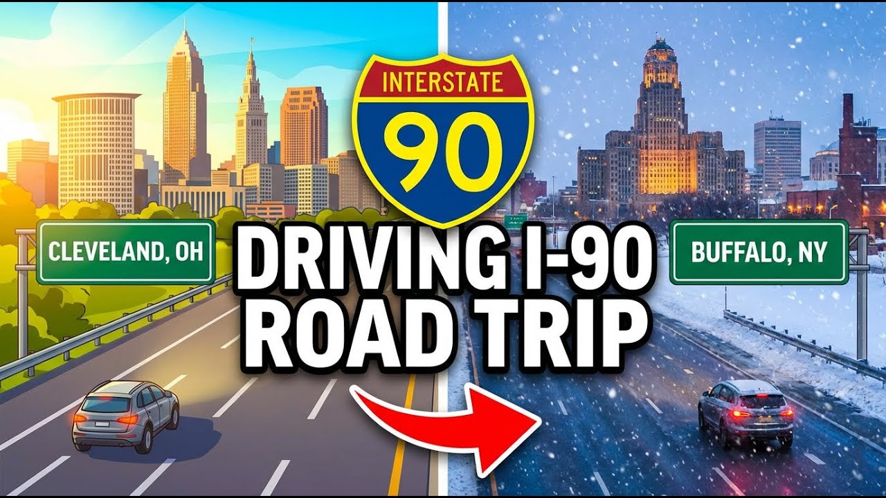 Driving from Cleveland, Ohio to Buffalo, New York on Interstate 90