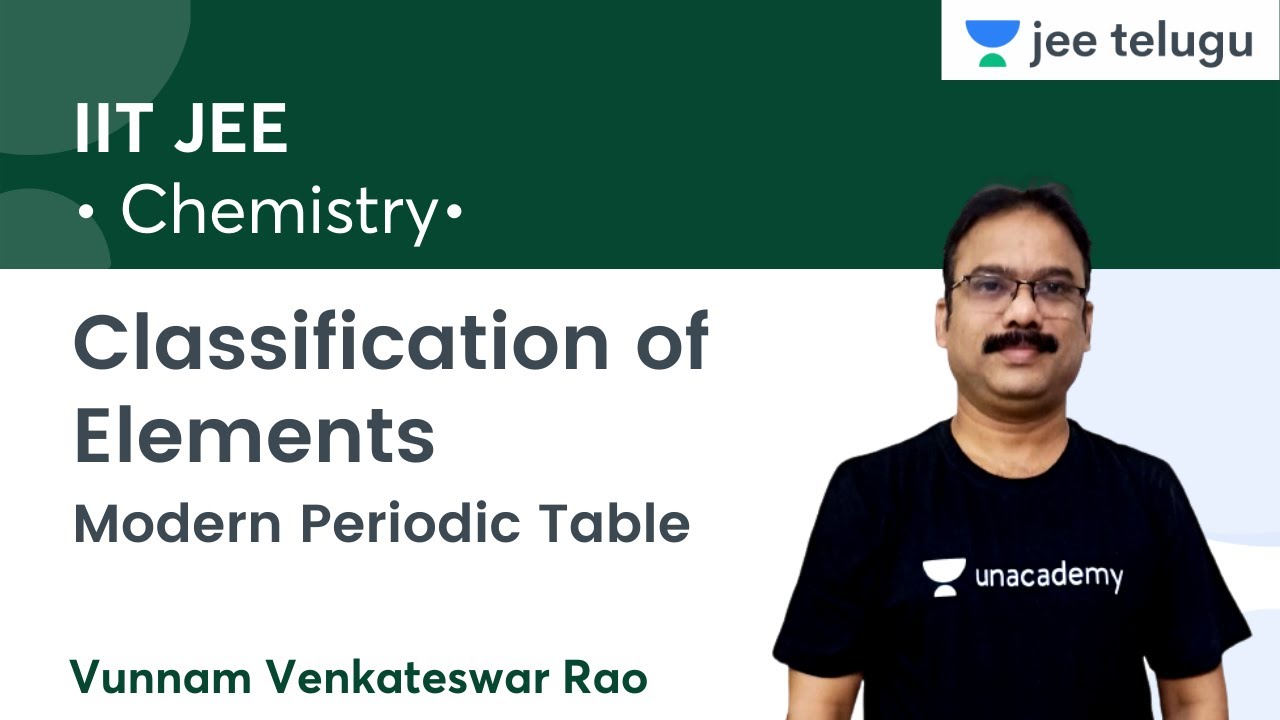 Classification of Elements | Modern Periodic Table | IIT JEE | Chemistry | JEE Telugu | VVR