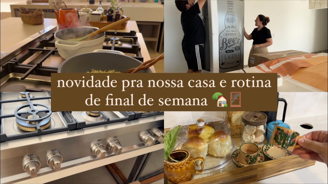Instalamos o fogão da área de lazer | Novidades que chegaram | Preparei uma janta deliciosa e mais..