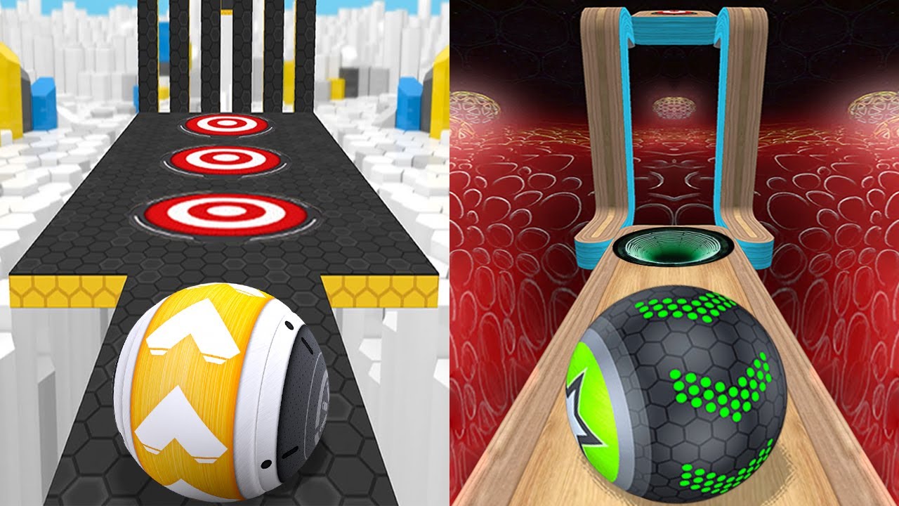 Going Balls VS GyroSphere Trials, Temple Rolling Balls, Action Balls, Rolling Balance Ball 3D