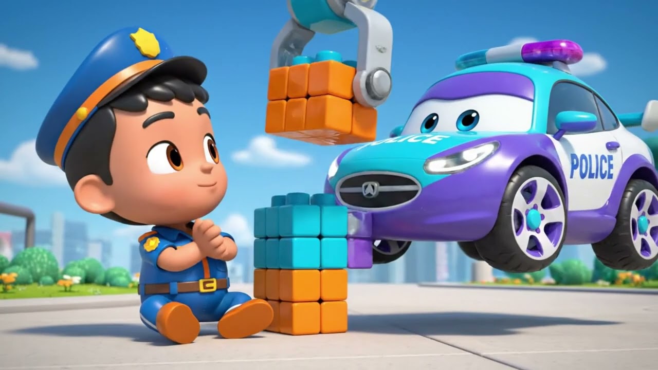 Police Car Song with Siren Sounds 🚓 | Kids Songs