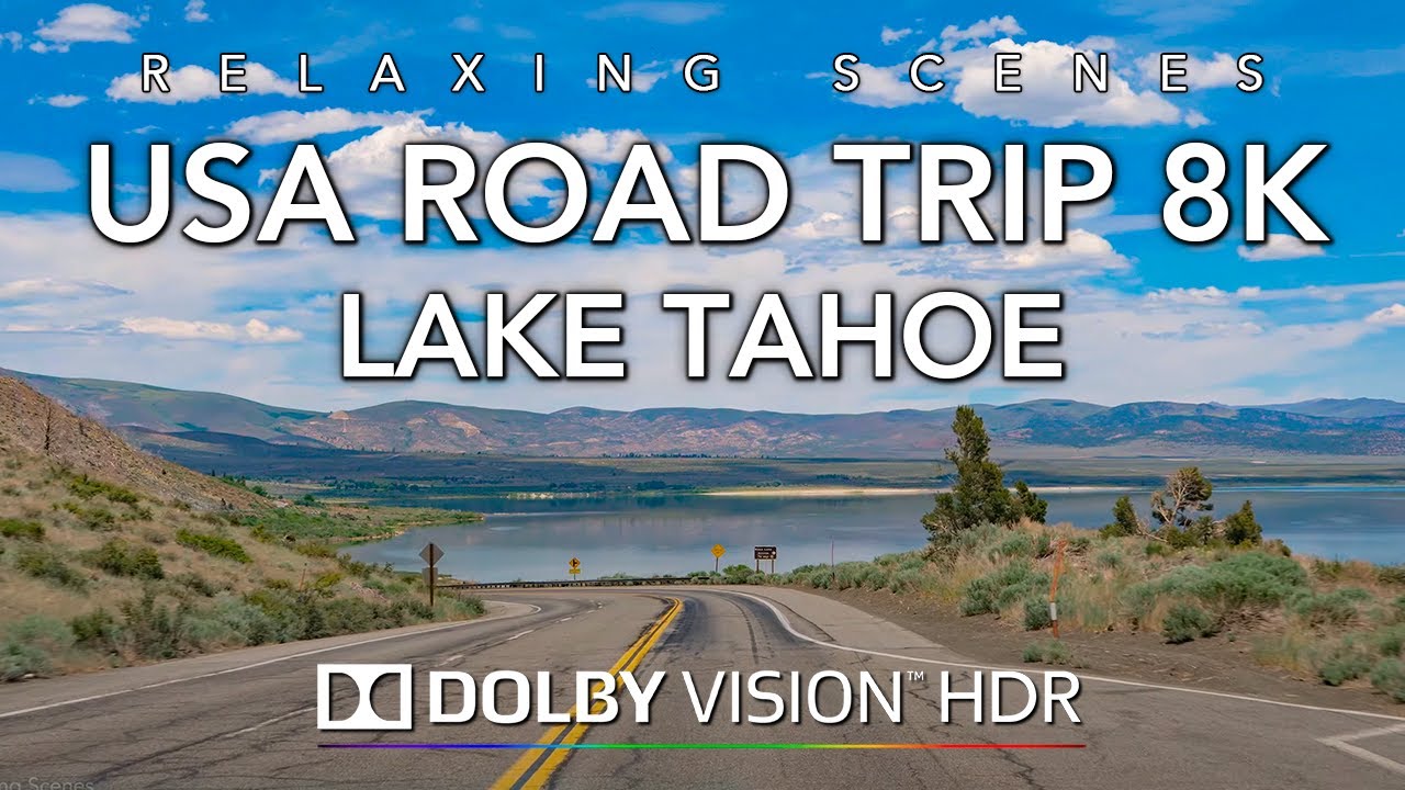 Road Trip USA Part 3 - Driving the Most Scenic Highway in USA to Lake Tahoe in 8K Dolby Vision HDR